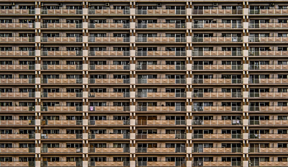 Urban Apartment Facade by Rodrigo Marin — canvas wall art
