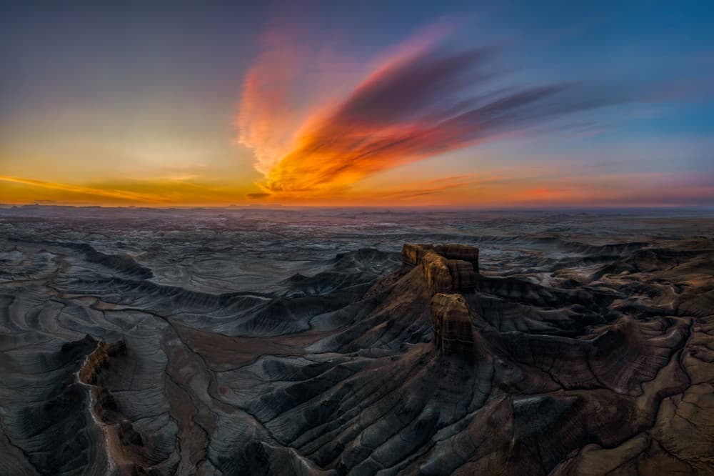 Dramatic Desert Sunset by John Fan — canvas wall art