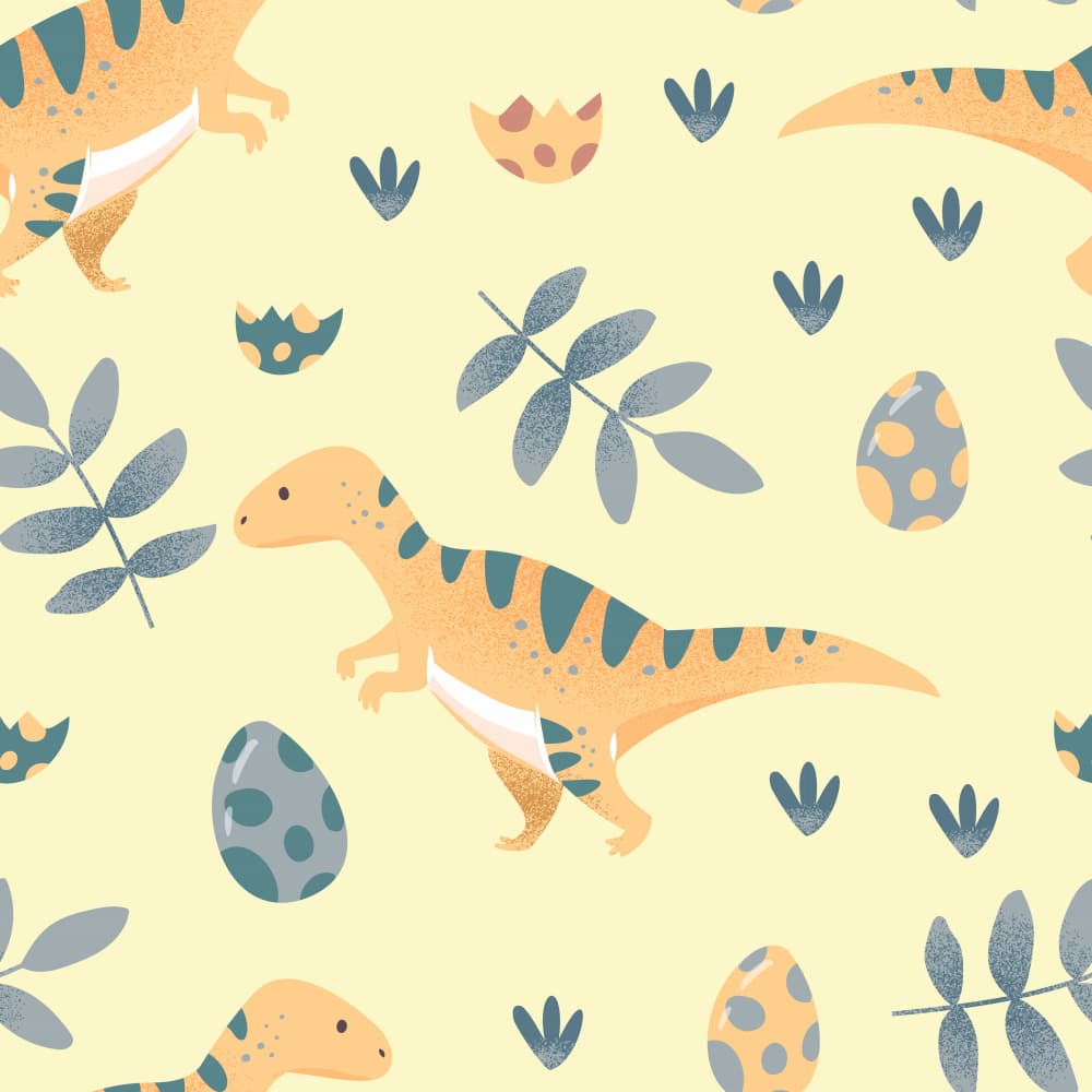 Cute Dinosaur Pattern by Weronika Gross — canvas wall art