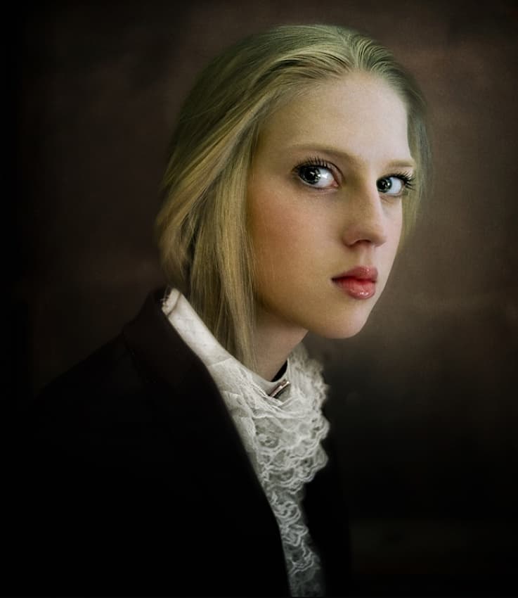 Elegant Woman's Gaze by Svetlana Melik-Nubarova — canvas wall art
