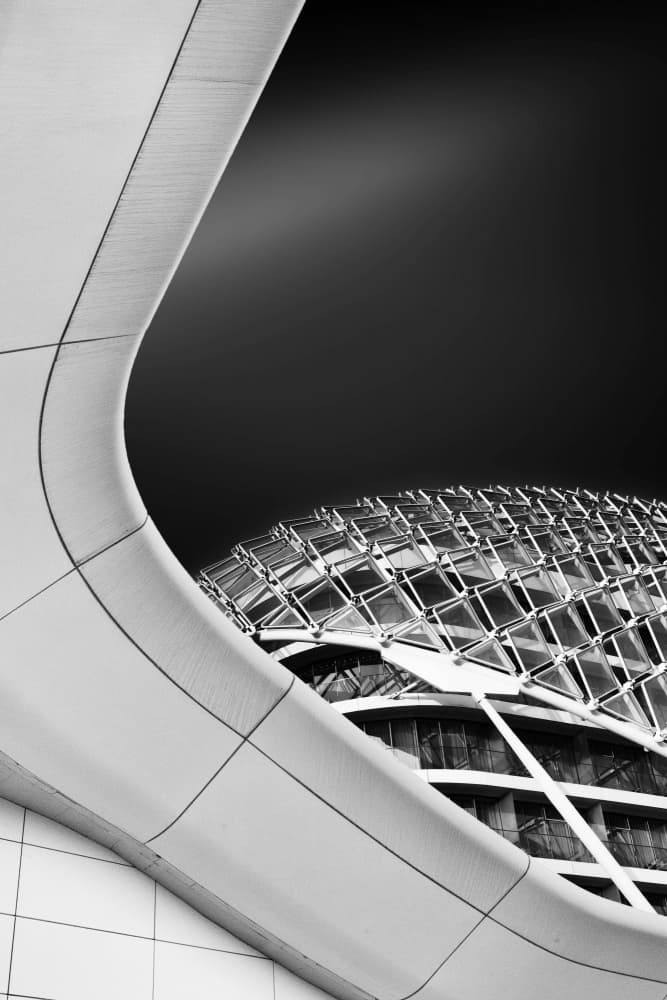 Modern Architectural Curves by Michel Guyot — canvas wall art
