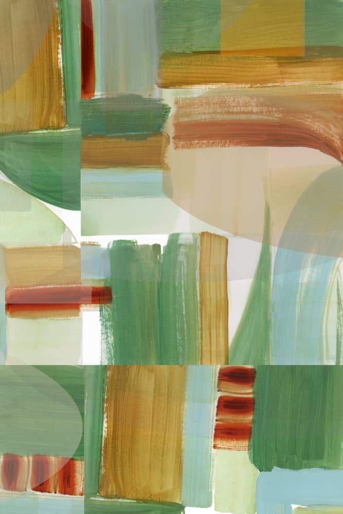 Earthy Abstract Blocks by cartissi — canvas wall art