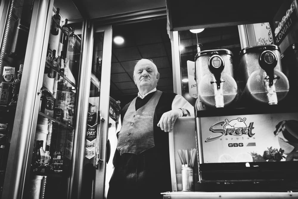 Classic Bar Owner by Antonio Grambone — canvas wall art