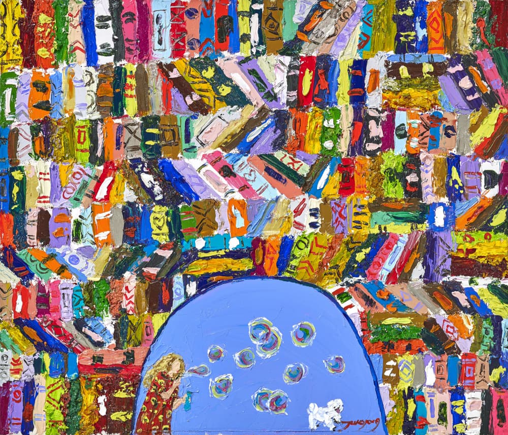 Whimsical Bubble Play by Jukyong Park — canvas wall art