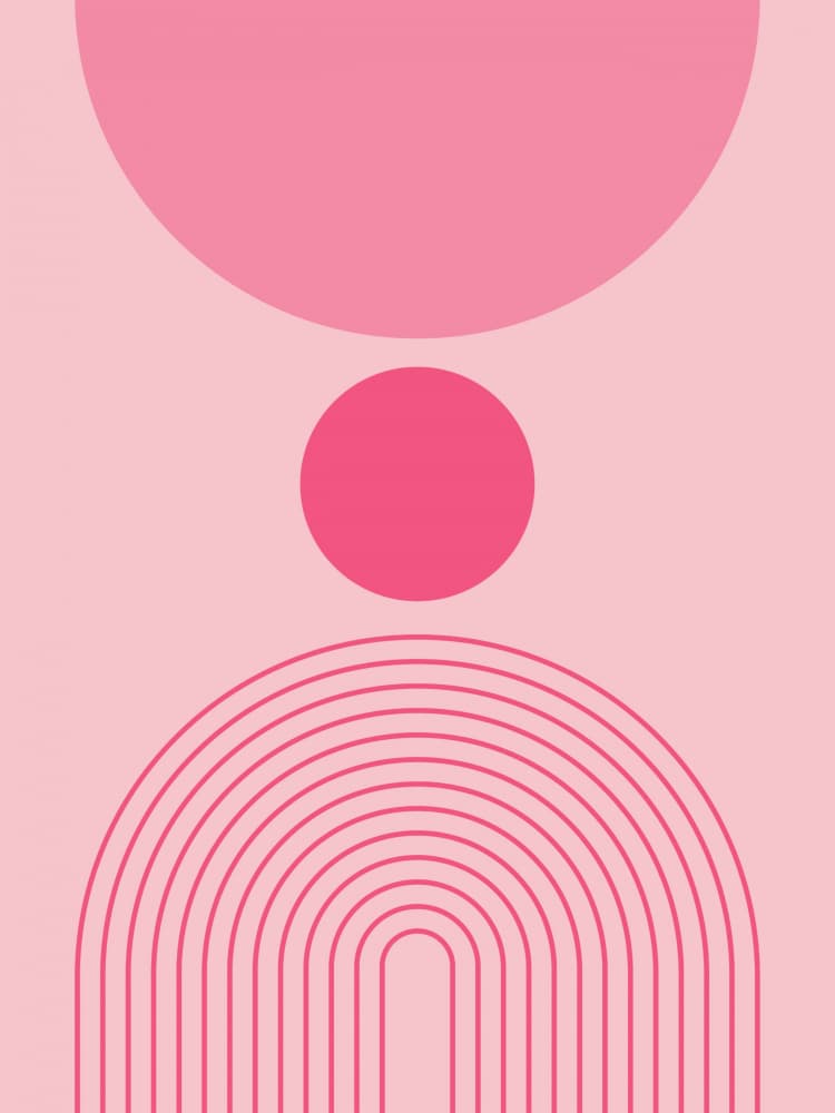 Pink Geometric Arch by Jolly and Dash — canvas wall art