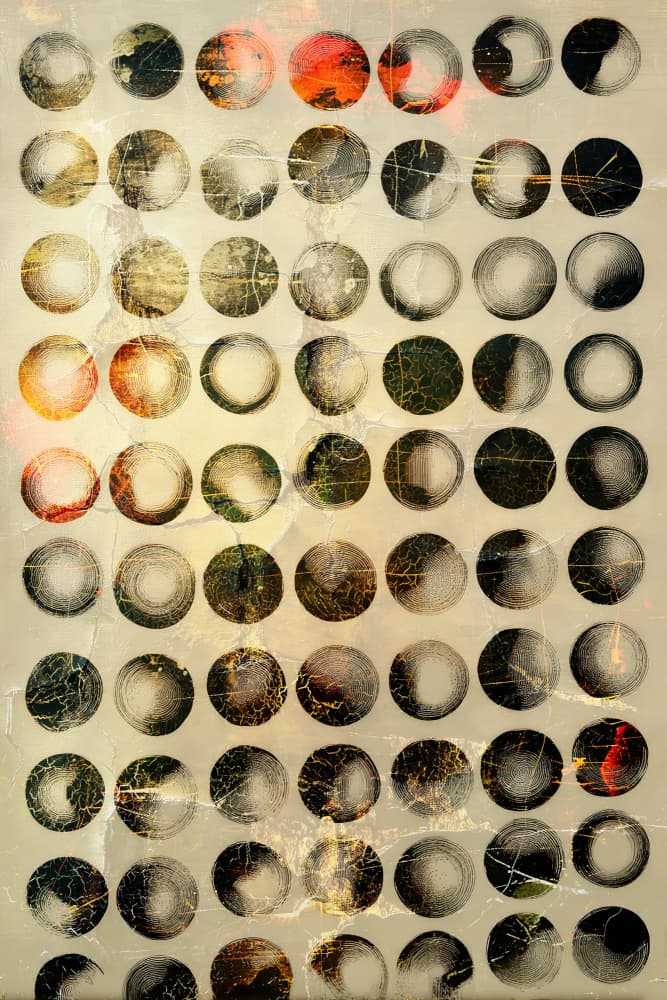 Moon Phases Grid by Rafal Kulik — canvas wall art