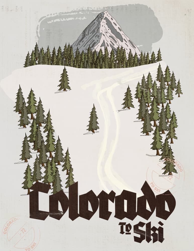 Colorado Winter Skiing by Nicholas — canvas wall art