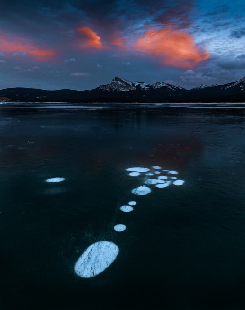Twilight Ice Bubbles by Bing Li — canvas wall art