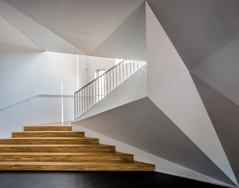 Modern Geometric Staircase by Luc Vangindertael (laGrange) — canvas wall art