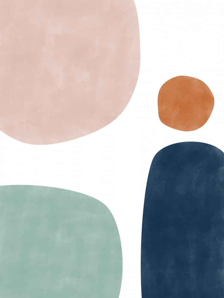 Abstract Organic Shapes by Elena Ristova — canvas wall art