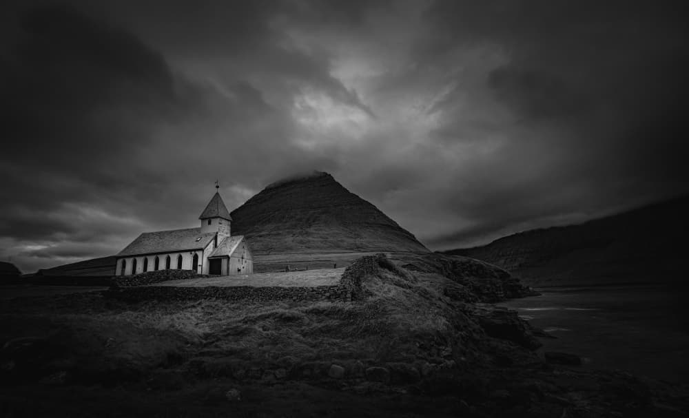 Dramatic Mountain Church by Kenneth-Wei Zeng — canvas wall art