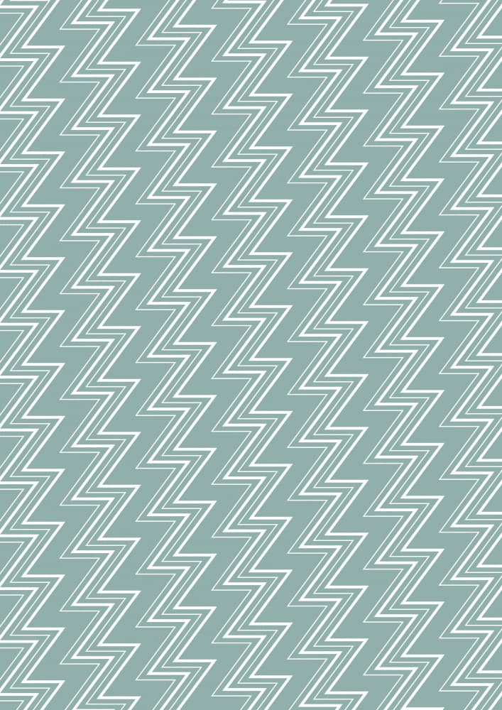 Modern Teal Zigzags by kathrinmay — canvas wall art