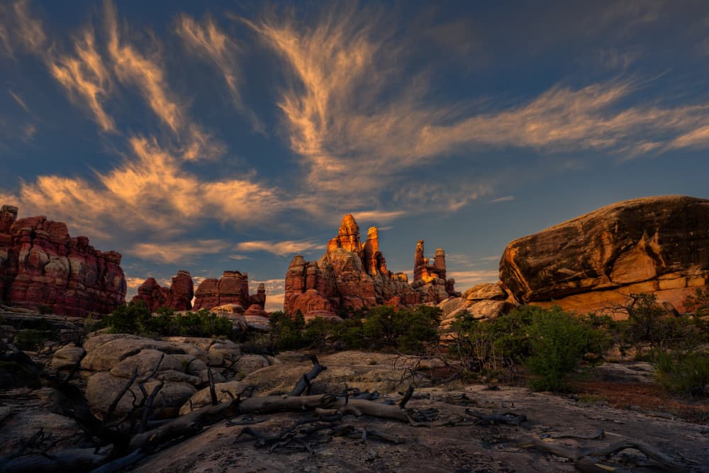 Golden Hour Desert Landscape by John Fan — canvas wall art