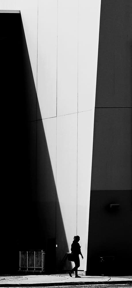 Geometric City Silhouette by Jian Wang — canvas wall art