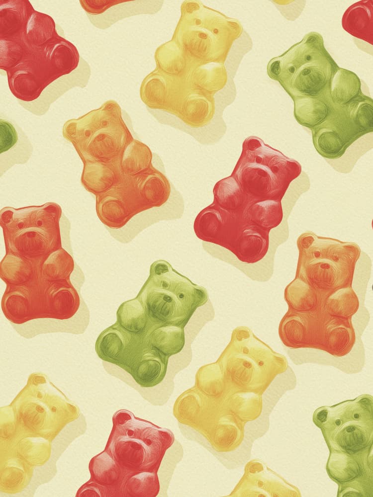 Colorful Gummy Bears by Andreas Magnusson — canvas wall art