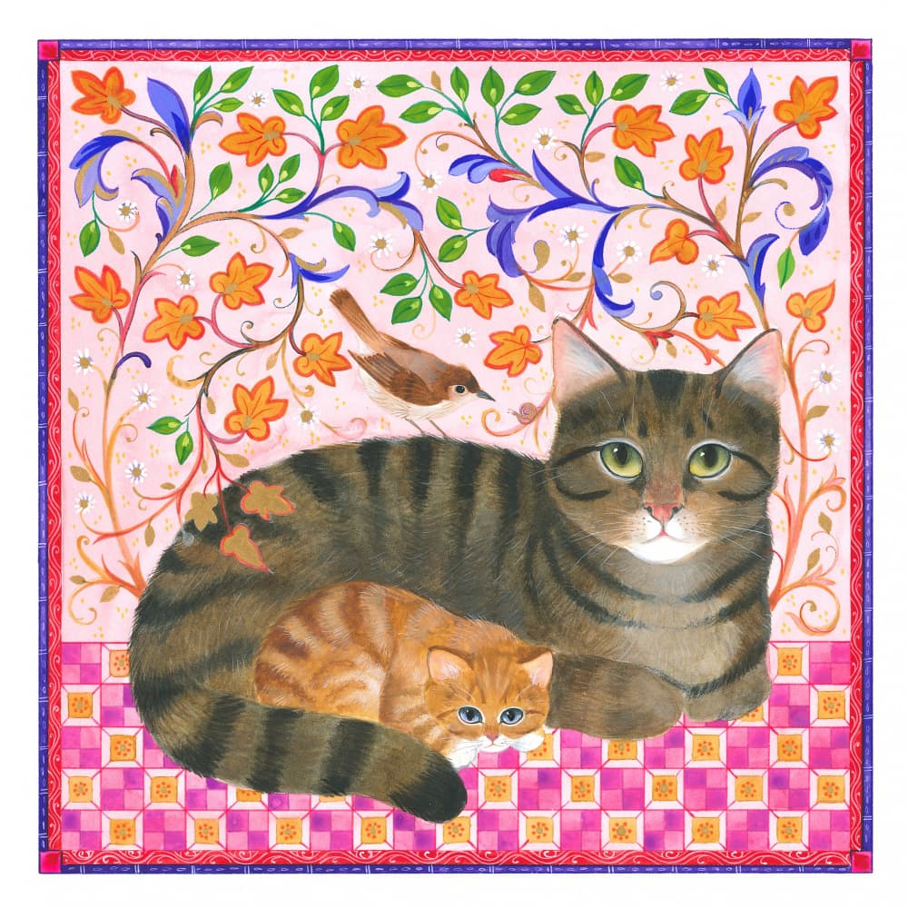 Tabby Cat and Ginger Kitten by Isabelle Brent — canvas wall art