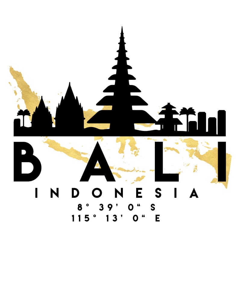 Bali Golden Skyline by Emiliano Deificus — canvas wall art