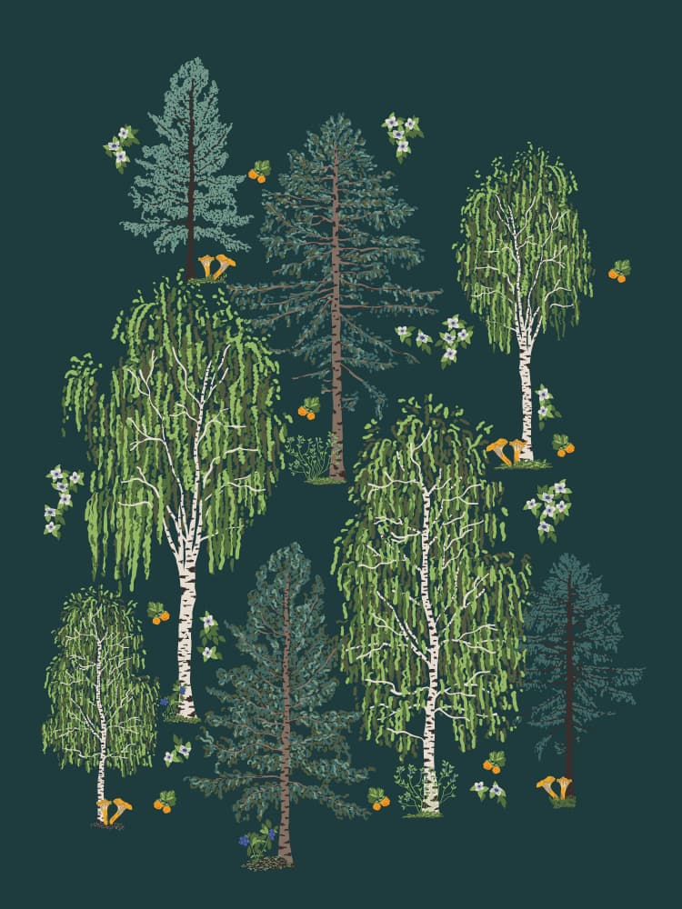 Wild Forest Gathering by Alexandra Weise — canvas wall art