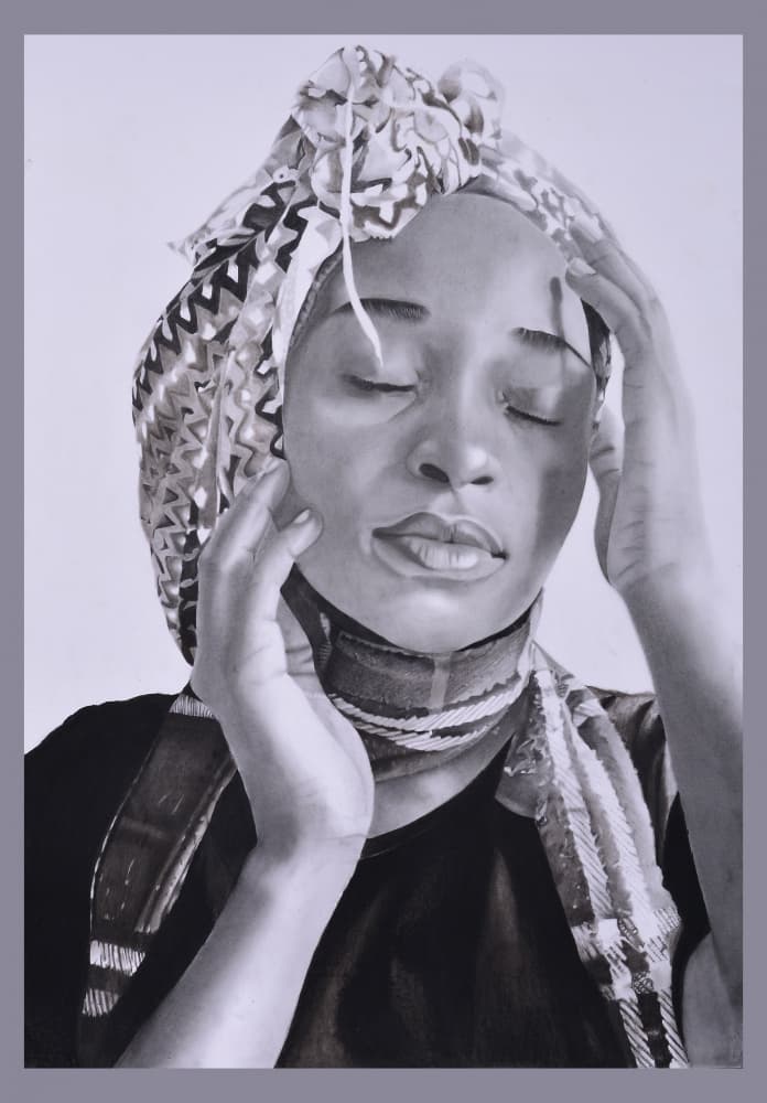Serene Woman Portrait by Ojenike Oladapo — canvas wall art