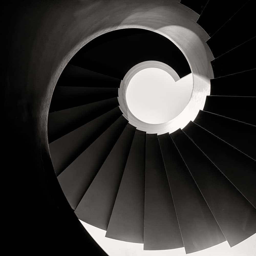 Winding Spiral Steps by Roland Weber — canvas wall art