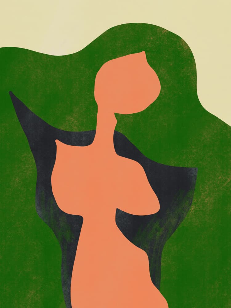 Serene Abstract Female Form by Little Dean — canvas wall art