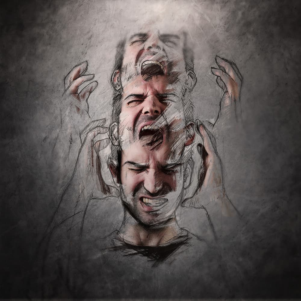 Screaming Mental Anguish by Sebastien DEL GROSSO — canvas wall art