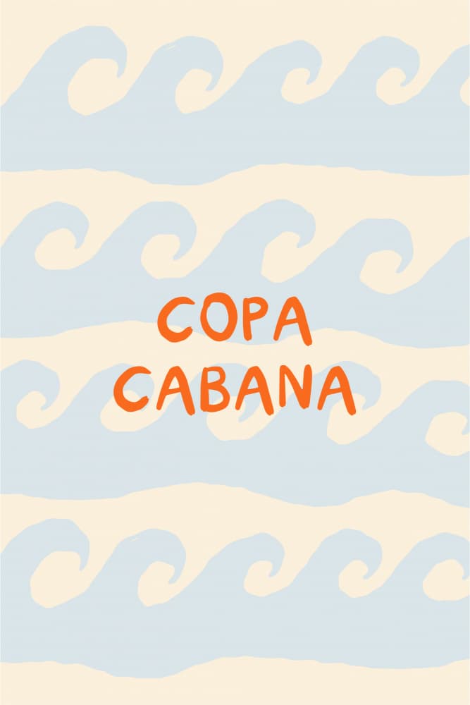 Copacabana Beach Waves by Treechild — canvas wall art