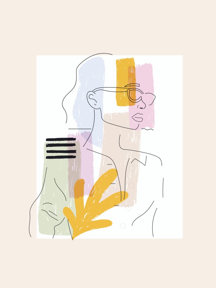 Chic Woman Shades by Aislinn Simmonds — canvas wall art