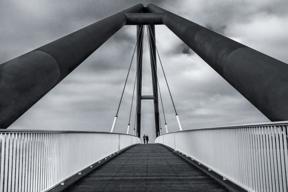 Modern Bridge Walk by Roelof de Hoog — canvas wall art