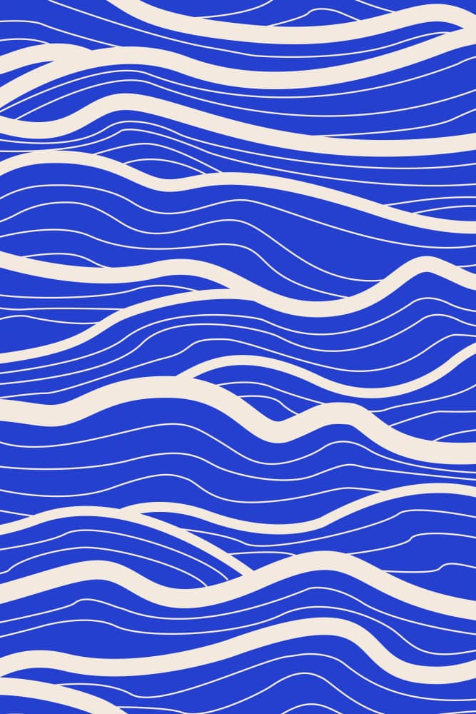 Wavy Blue Pattern by Karen Menzenbach — canvas wall art