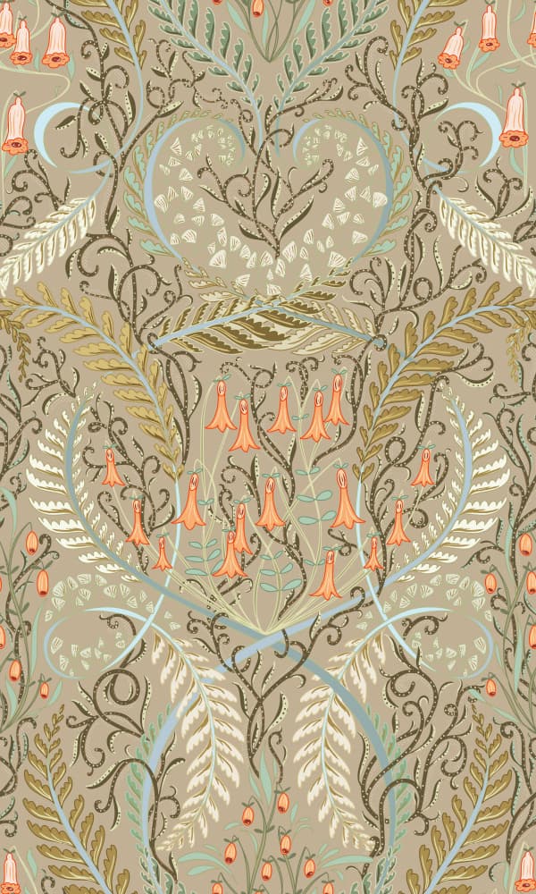Elegant Botanical Pattern by Annick — canvas wall art
