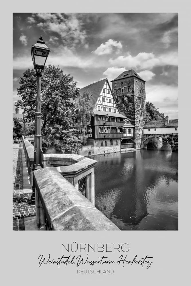 Nuremberg River Reflections by Melanie Viola — canvas wall art