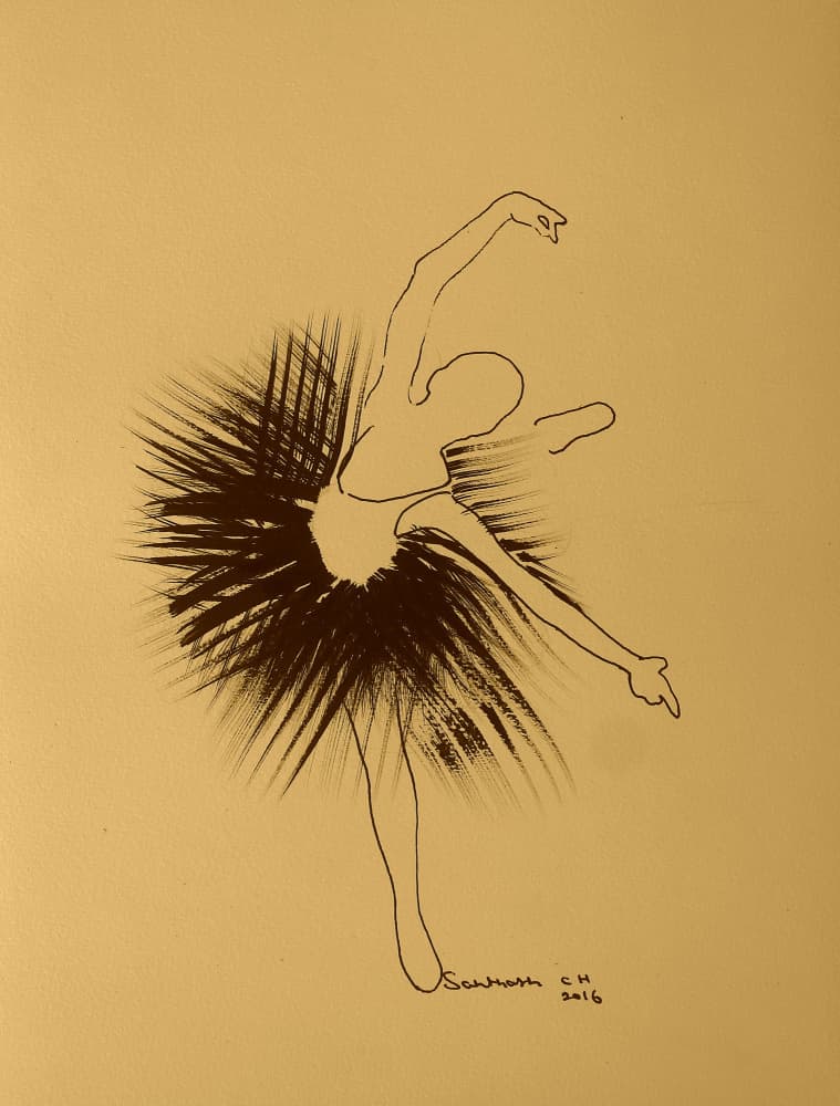 Graceful Ballerina Dance by Santhosh ch — canvas wall art