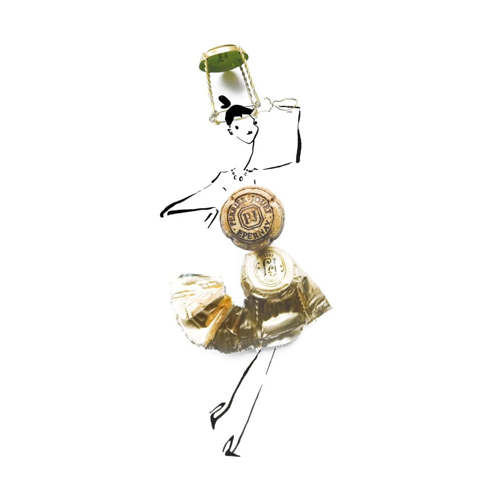Champagne Lady Sketch by Gretchen Roehrs — canvas wall art