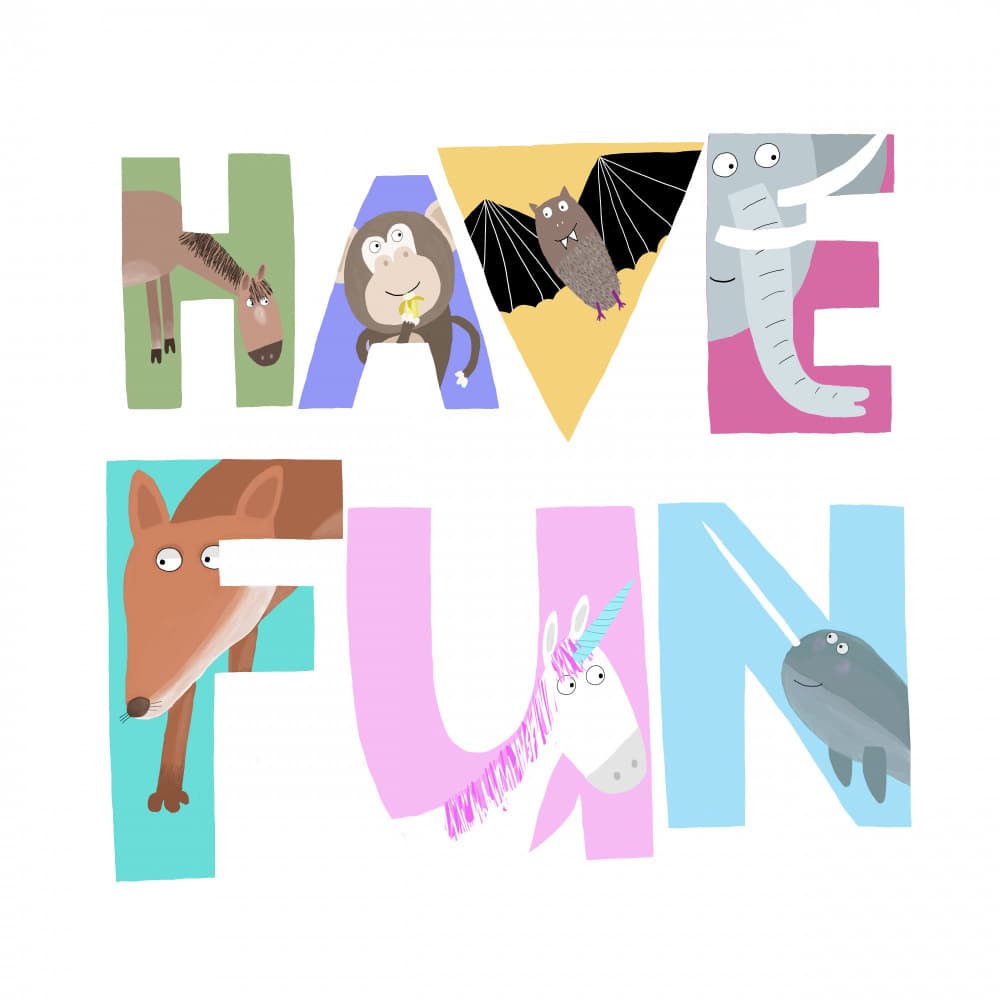 Have Fun Animals by Carla Daly — canvas wall art