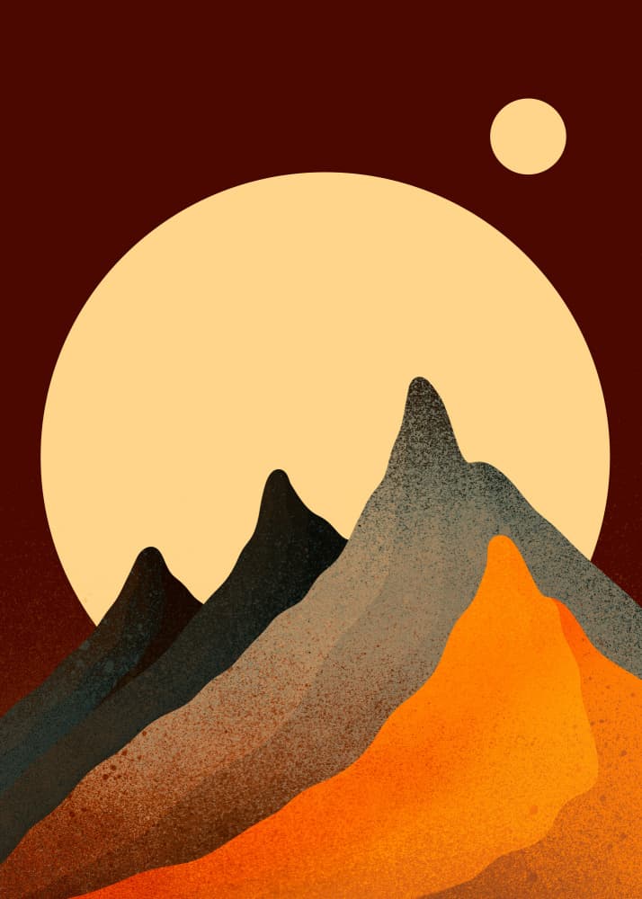 Desert Mountain Sunset by Stephen Wade — canvas wall art