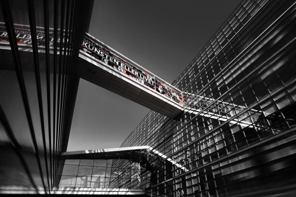Sleek Architectural Connections by Hans-Wolfgang Hawerkamp — canvas wall art