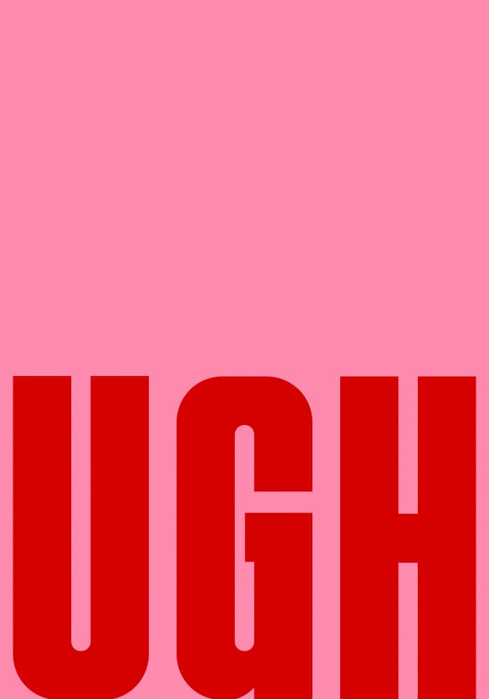 Ugh Pink Statement by Athene Fritsch — canvas wall art
