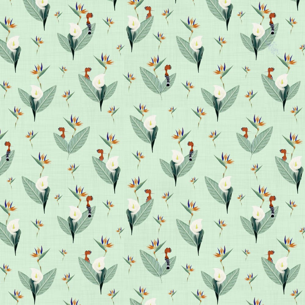 Whimsical Dinosaur Garden by Julie Lesouef — canvas wall art