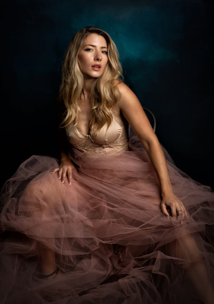 Ethereal Tulle Portrait by Ruiqing P. — canvas wall art