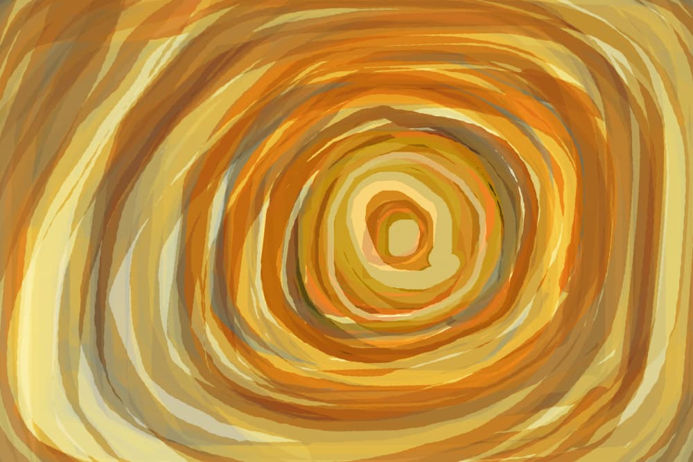 Earthy Golden Vortex by Christina Sillen — canvas wall art