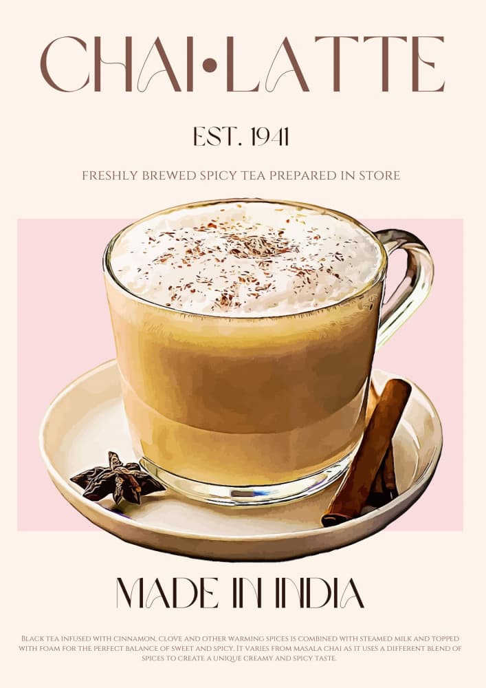 Spiced Chai Latte by Nazma Khokhar — canvas wall art