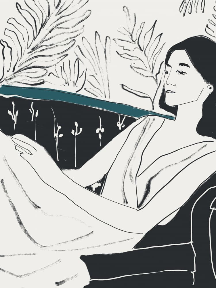 Serene Reading Moment by Beate Tubach — canvas wall art