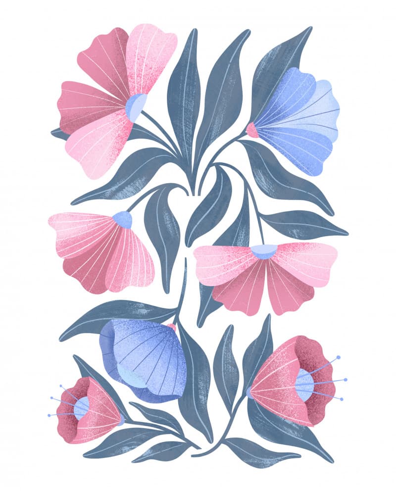 Abstract Flora by Melissa Donne — canvas wall art