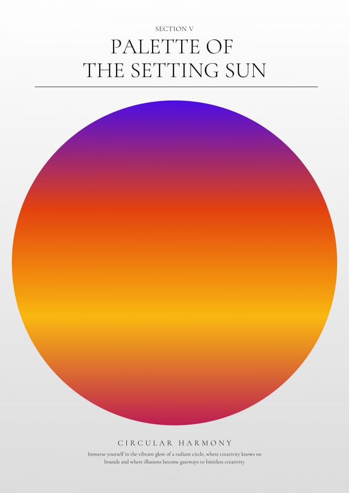 Circular Sunset Gradient by RS LAB STUDIO — canvas wall art