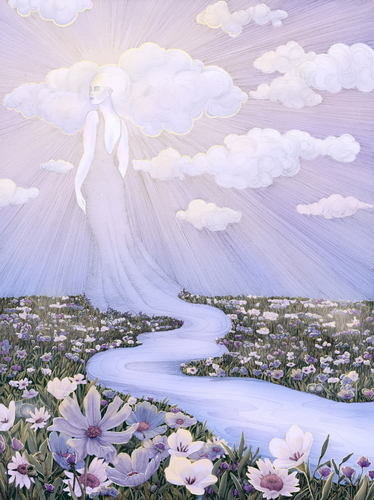Ethereal Woman's Journey by EC Mazur — canvas wall art