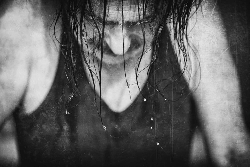 Wet Hair Intense Moment by Roswitha Schleicher-Schwarz — canvas wall art