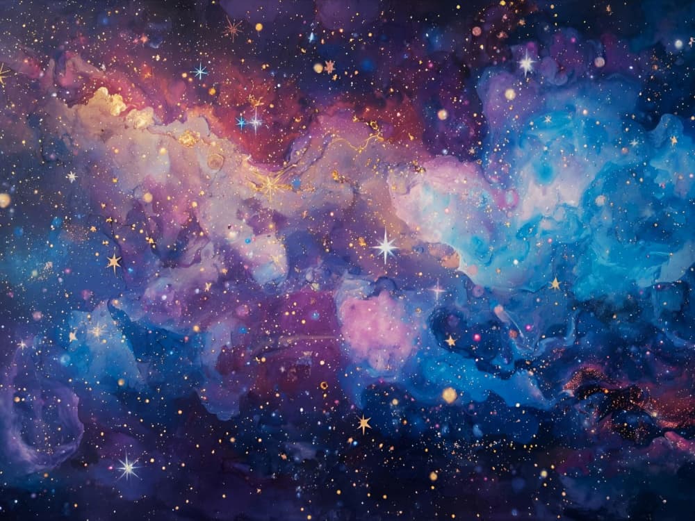 Magic univers - quer by Ohkimiko — canvas wall art