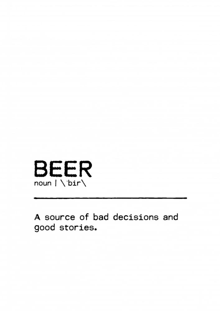 Funny Beer Definition by Orara Studio — canvas wall art