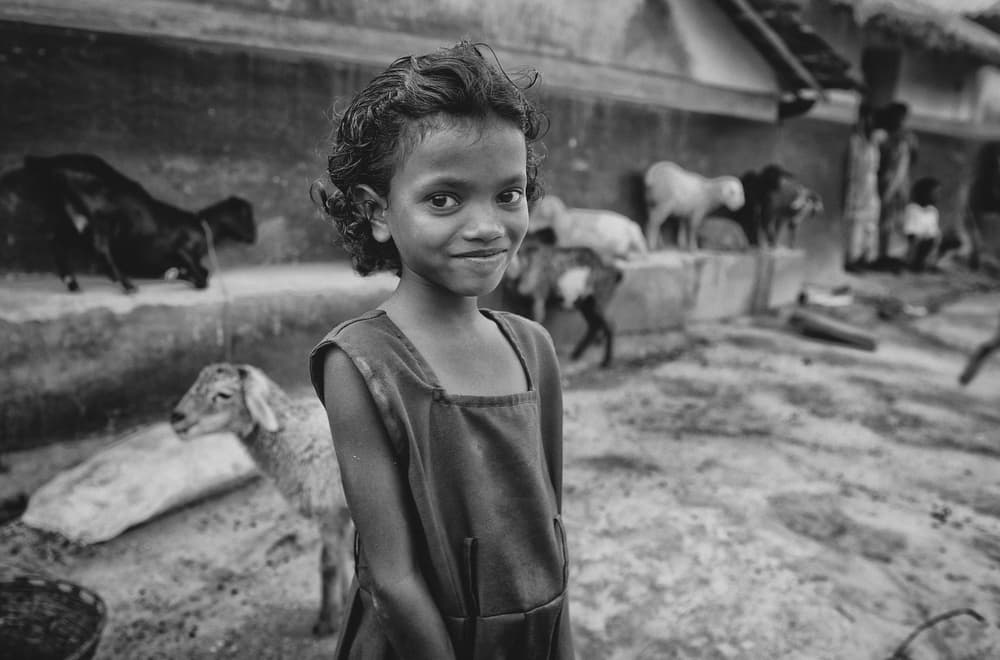 Smiling Village Girl by Avishek Das — canvas wall art
